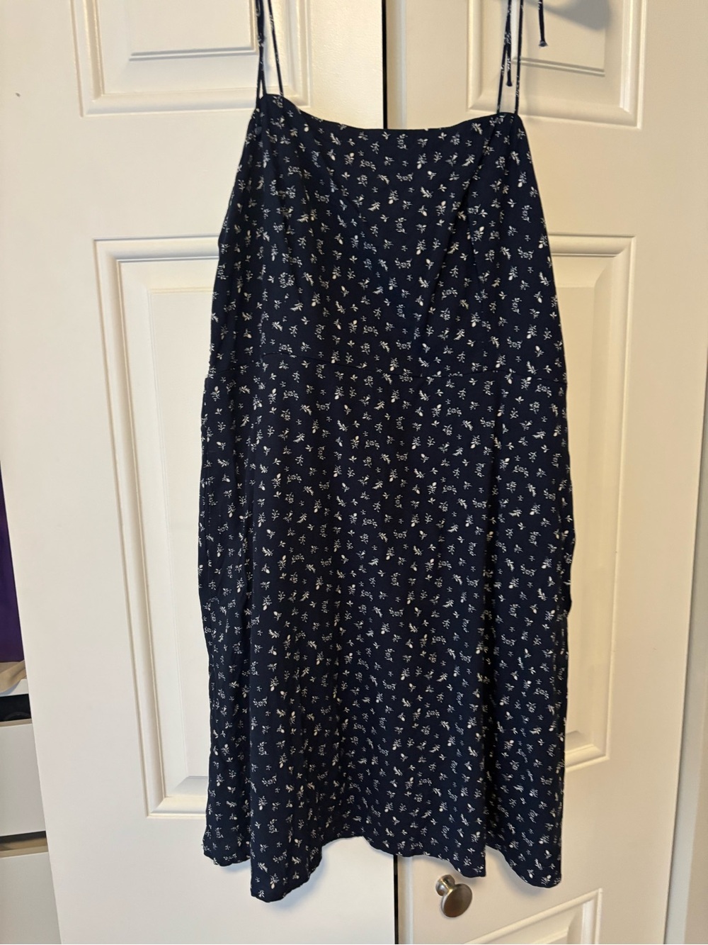 Old Navy Navy Blue Floral A-Line Mini Dress